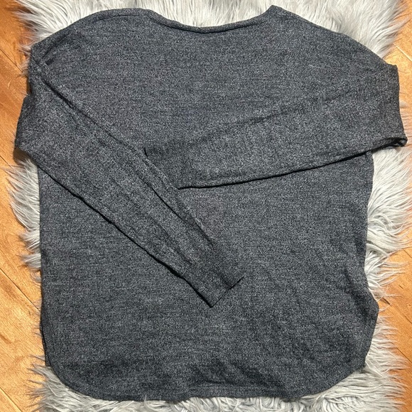 Madewell Southstar Wool Blend Pullover Sweater Knit Heather Ebony Size Medium - Picture 4 of 5